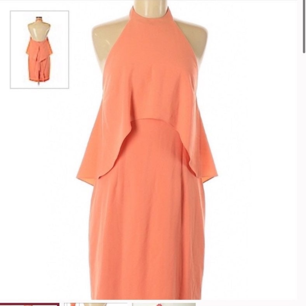 Gianni Bini Halter Salmon Peach Dress